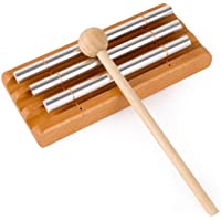 AKLOT Campanilla Timbre de trío de tres tonos Campanas de percusión de mano de campana para la gestión del aula de…